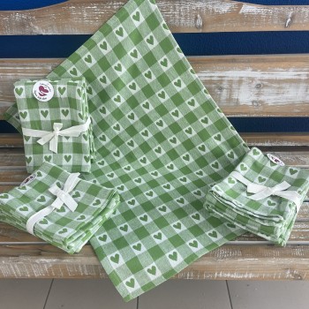 Tkaná bavlnená super soft zelená, 50 x 70 cm, (1 bal/ 3 ks) Tkaná bavlnená super soft zelená, 50 x 70 cm, (1 bal/ 3 ks)