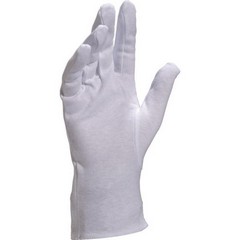 Bavlnené pletené rukavice biele