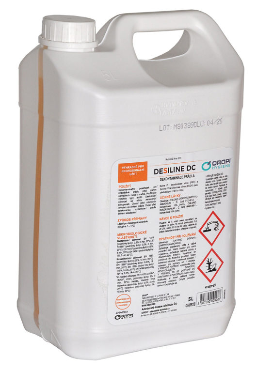 DESILINE DC - 5 L, dezinfekcia prádla a posteľnej bielizne DESILINE DC - 5 L, dezinfekcia prádla a posteľnej bielizne