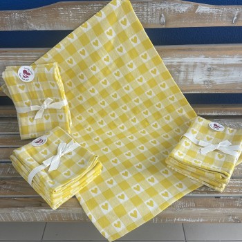 Tkaná bavlnená super soft žltá, 50 x 70 cm, (1 bal/ 3 ks) Tkaná bavlnená super soft žltá, 50 x 70 cm, (1 bal/ 3 ks)