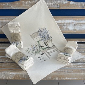 Bavlnená kuchynská utierka Levanduľa na stoličke, 50 x 70 cm (3 ks) Bavlnená kuchynská utierka Levanduľa na stoličke, 50 x 70 cm (3 ks)